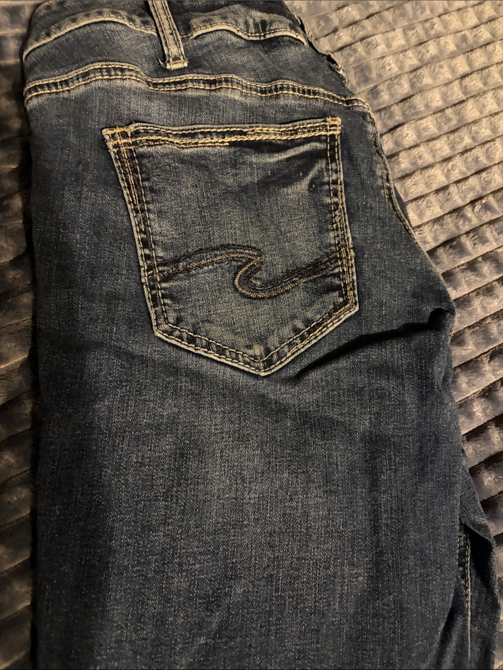 Silver Jeans Dark Indigo Bootcut with Contrast Stitching